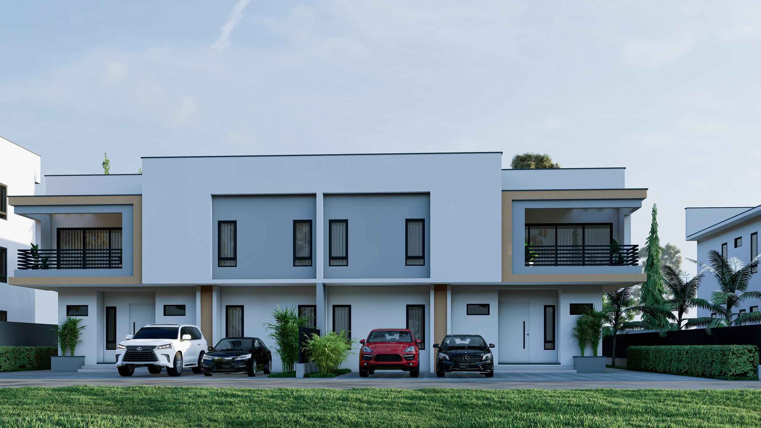 4 Bedroom Semi-Detached Duplex with 2-Room BQ exterior view